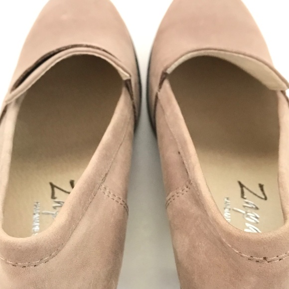 ZAPATO Leather Pump Loafer Slip On Heeled Loafer Tan Heels Womens Size 9.5 EU40 - Picture 9 of 16